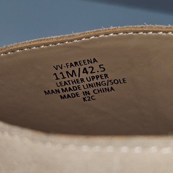 Vince Camuto Fareena Ankle Bootie Womens 11 Tan Leather Peep Toe Block Heel NEW - Picture 14 of 15